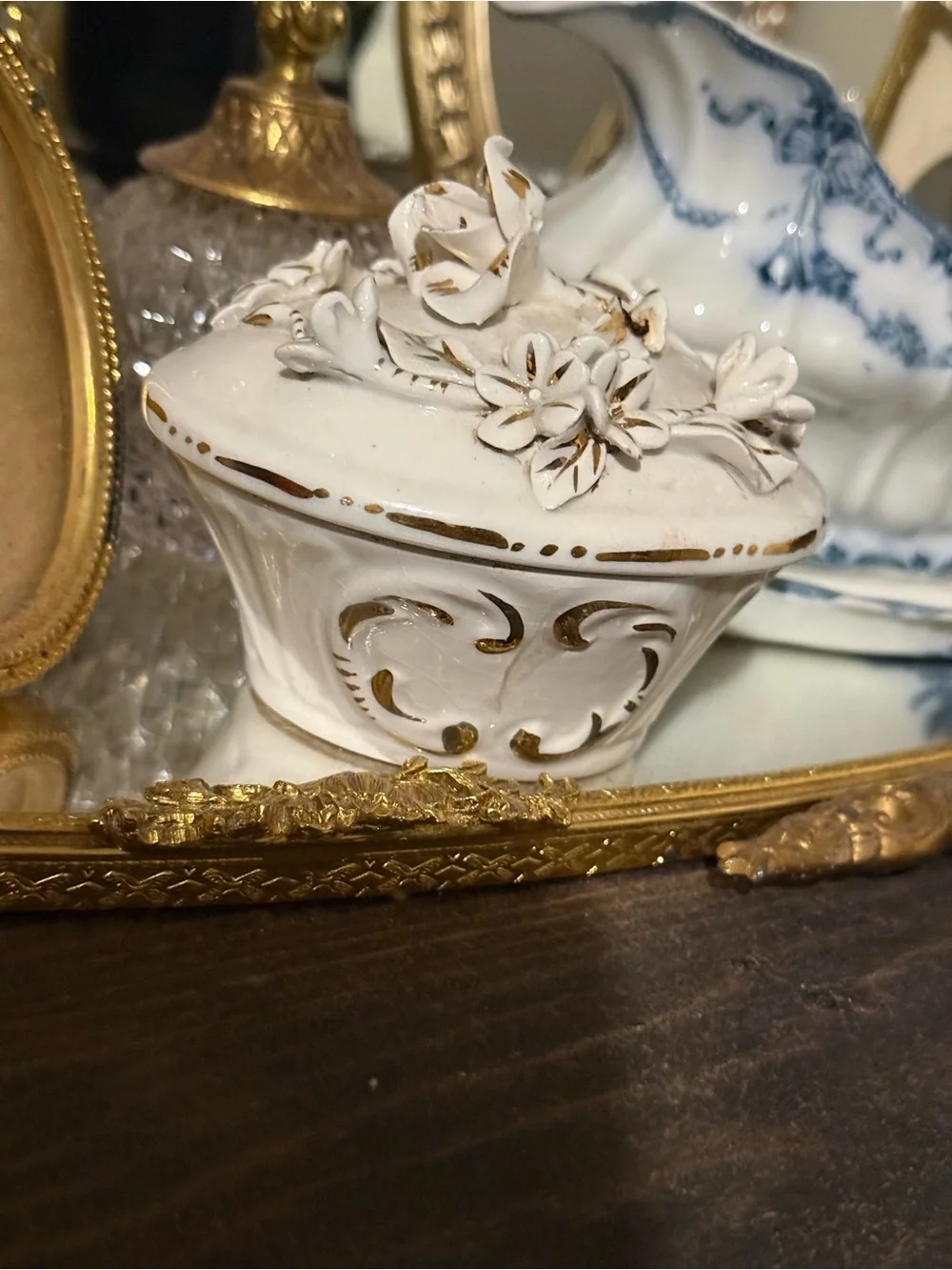 Antique porcelain trinket box